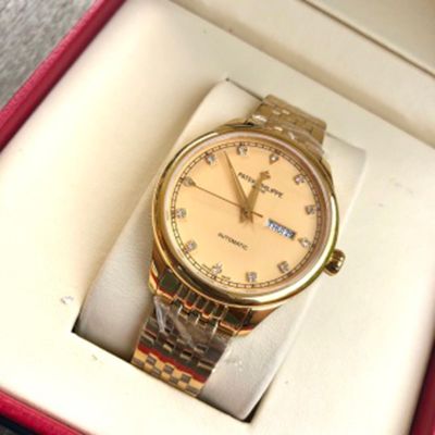  PATEK PHILIPPE Double Calendar   8205 Automatic Movement  Gold 40mm Watch